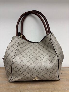 Nine West Etta Jet Set Carryall purse shoulder bag double straps zippered tote